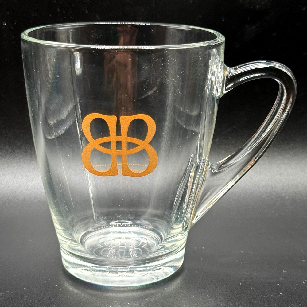 Baileys Irish Cream‎ Clear Glass Coffee Mug Gold Logo Latte Cappuccino Cup